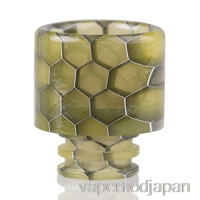 VAPE MOD 510 スネークスキン樹脂ドリップチップ イエロー